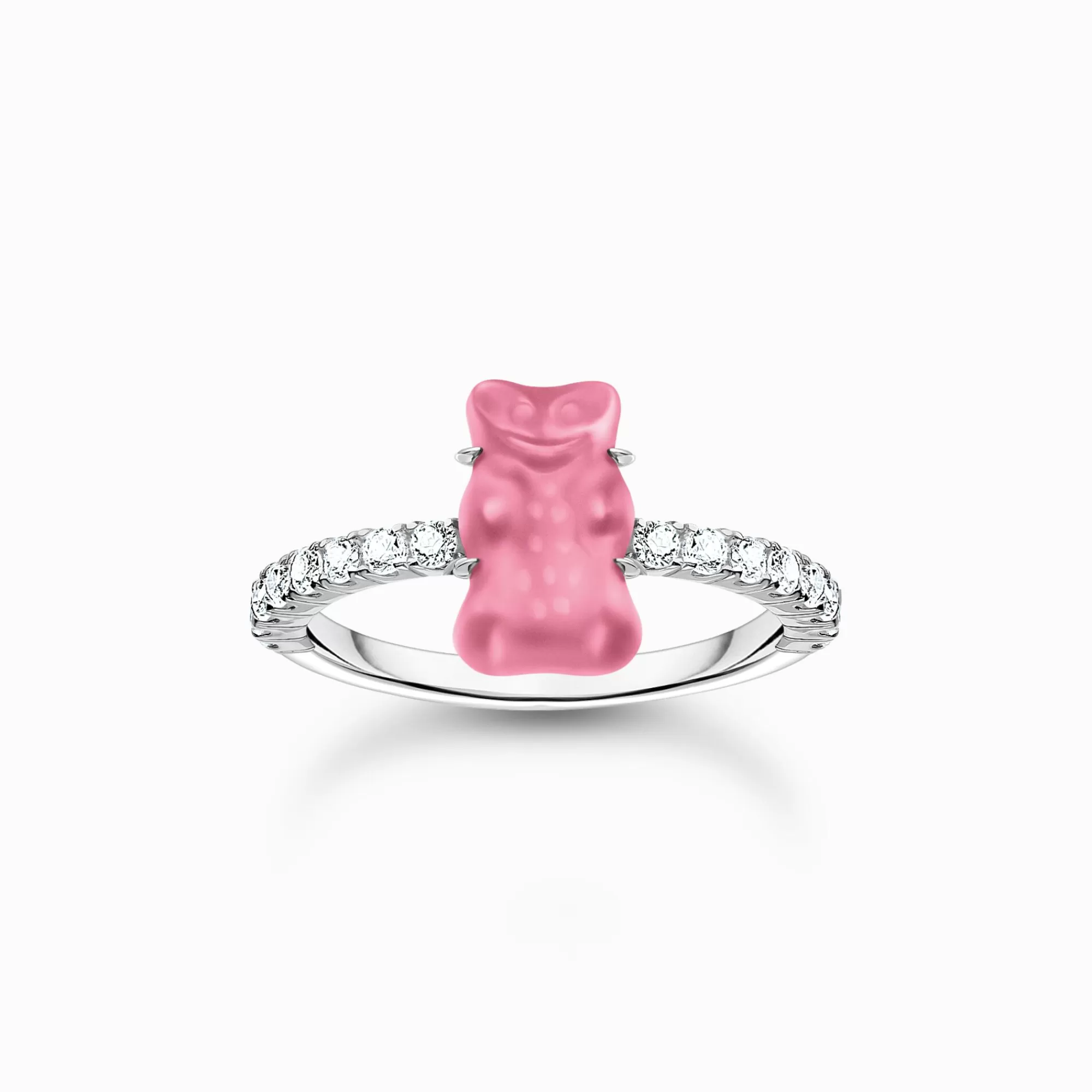 Flash Sale THOMAS SABO Bague avec mini Ours d’Or rose et pierres, argent