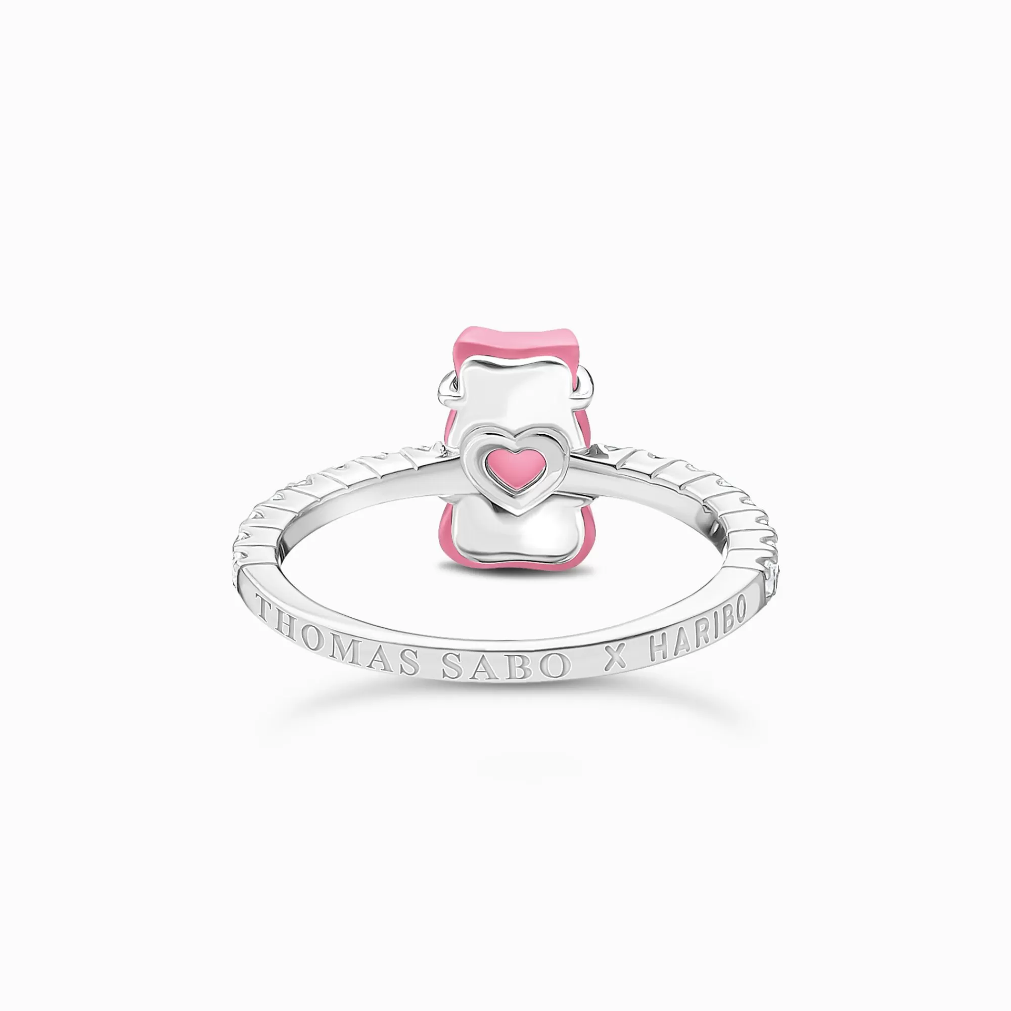 Flash Sale THOMAS SABO Bague avec mini Ours d’Or rose et pierres, argent