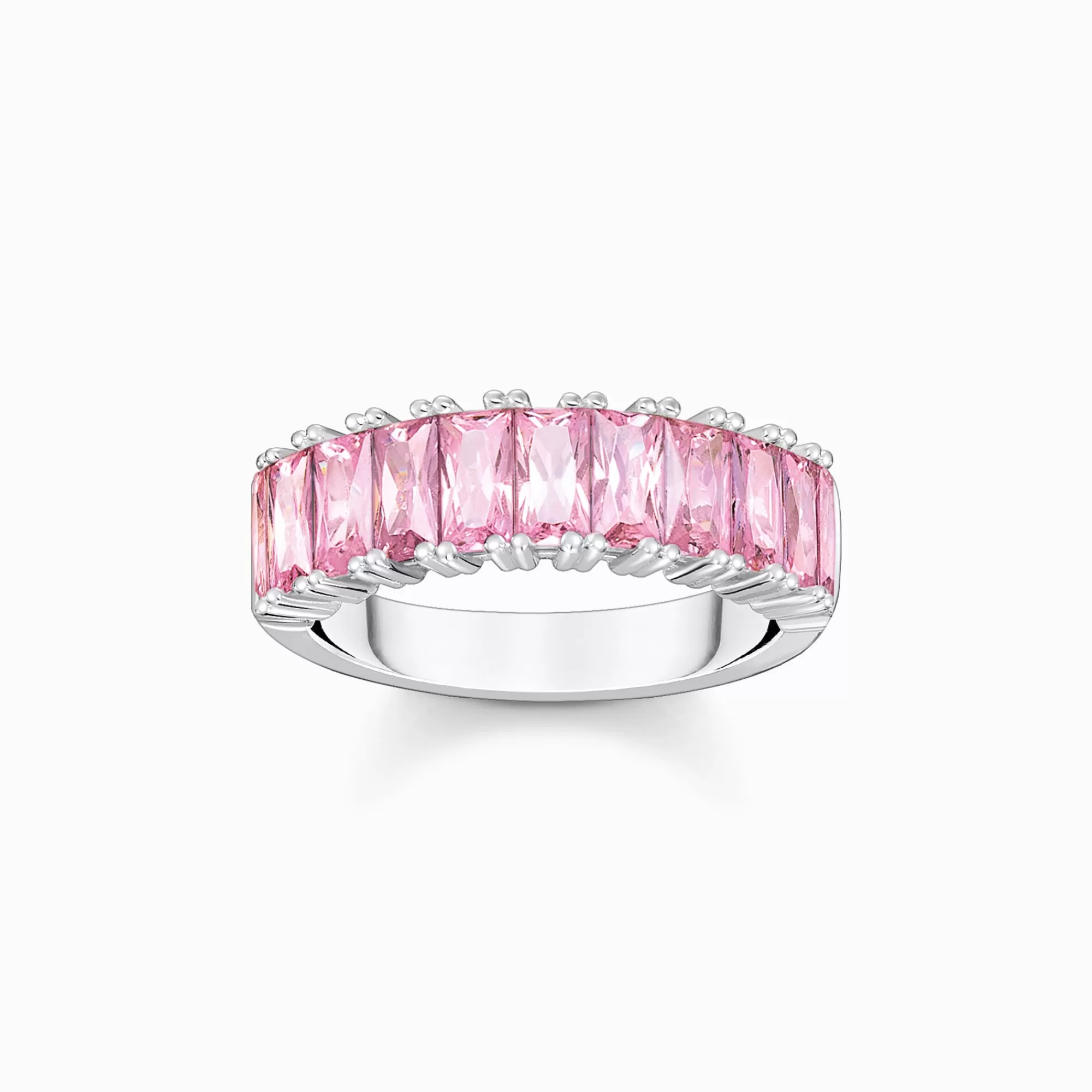 Online THOMAS SABO Bague avec pierres roses pavé argent