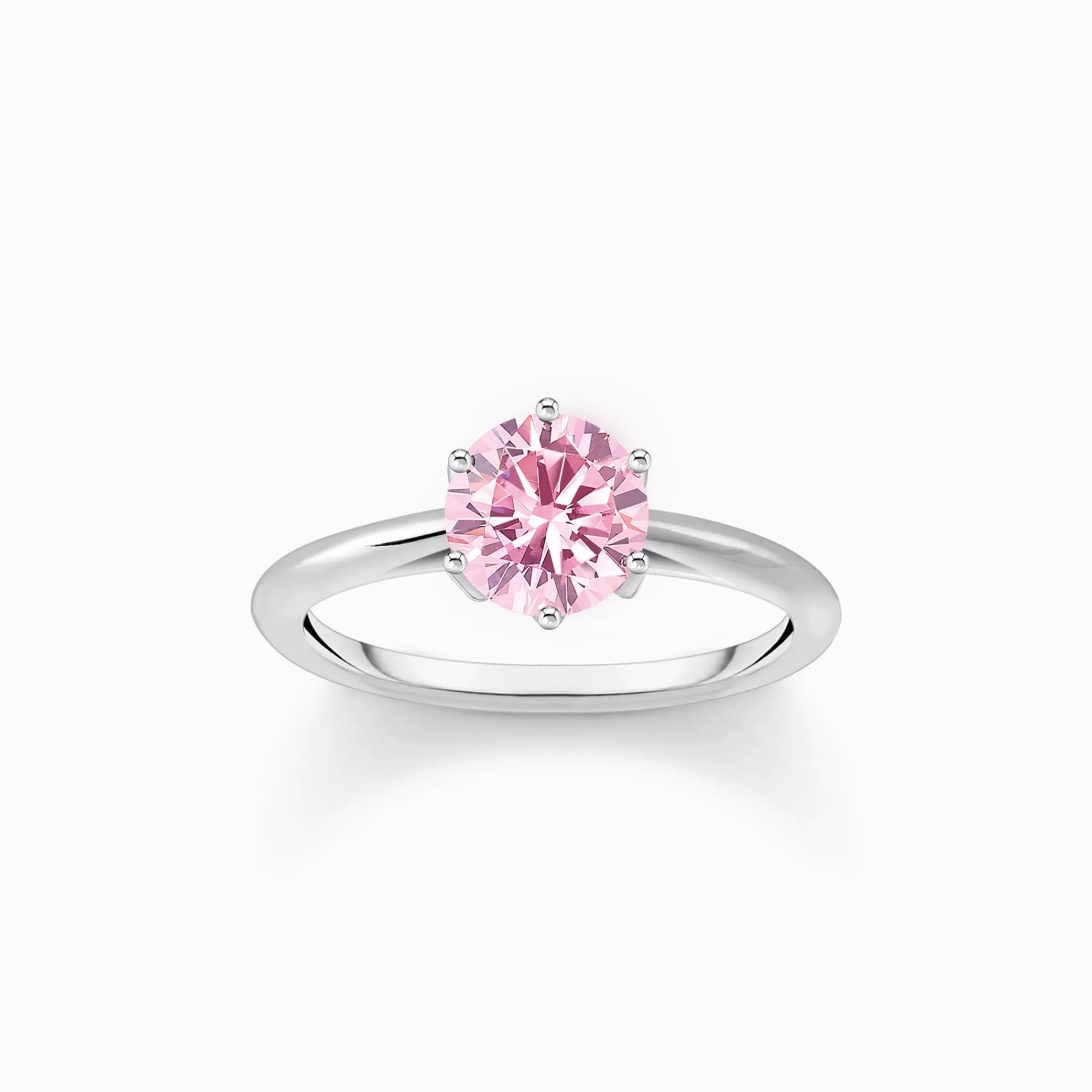 Flash Sale THOMAS SABO Bague en argent avec zircon rose en taille brillant