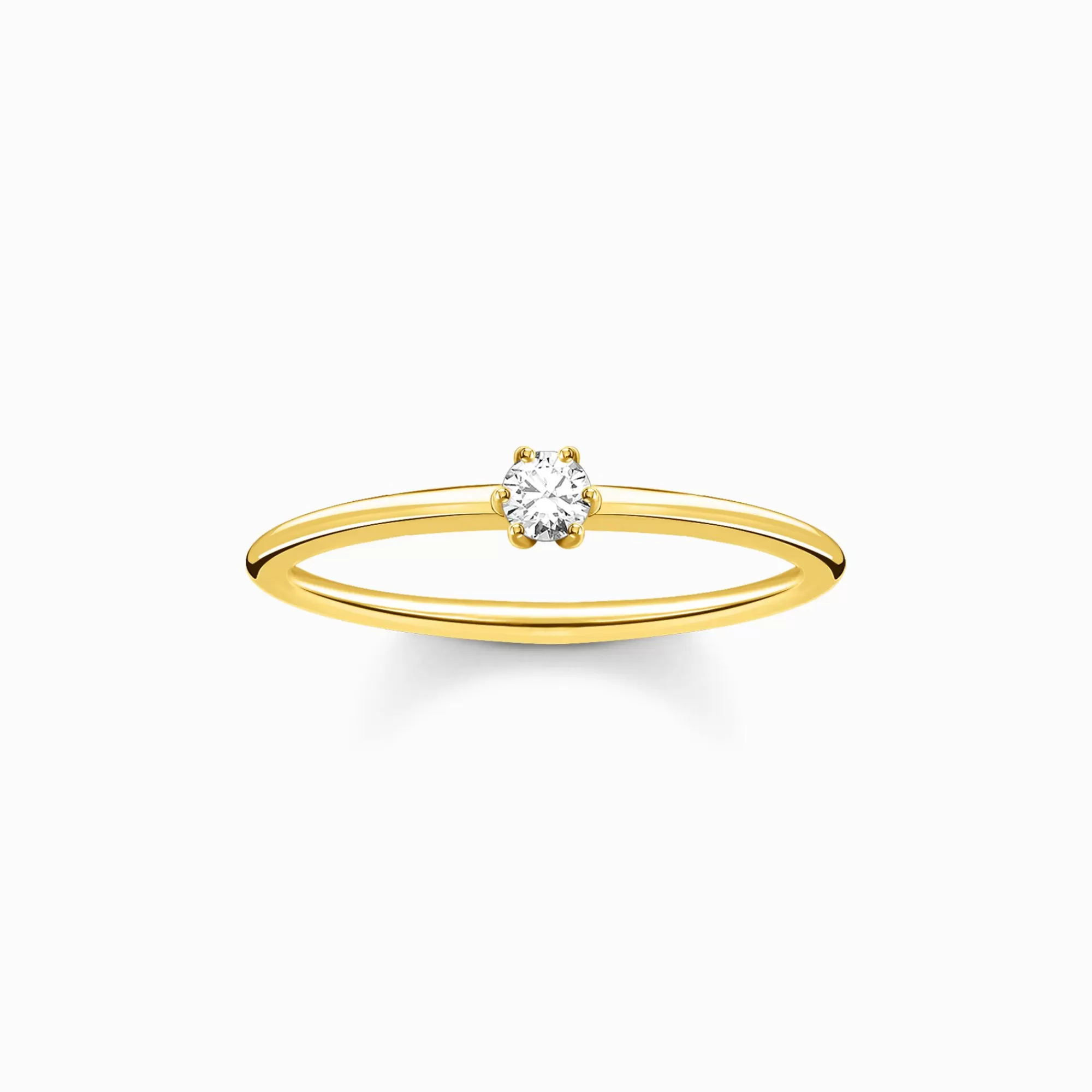 Fashion THOMAS SABO Bague pierre blanche or