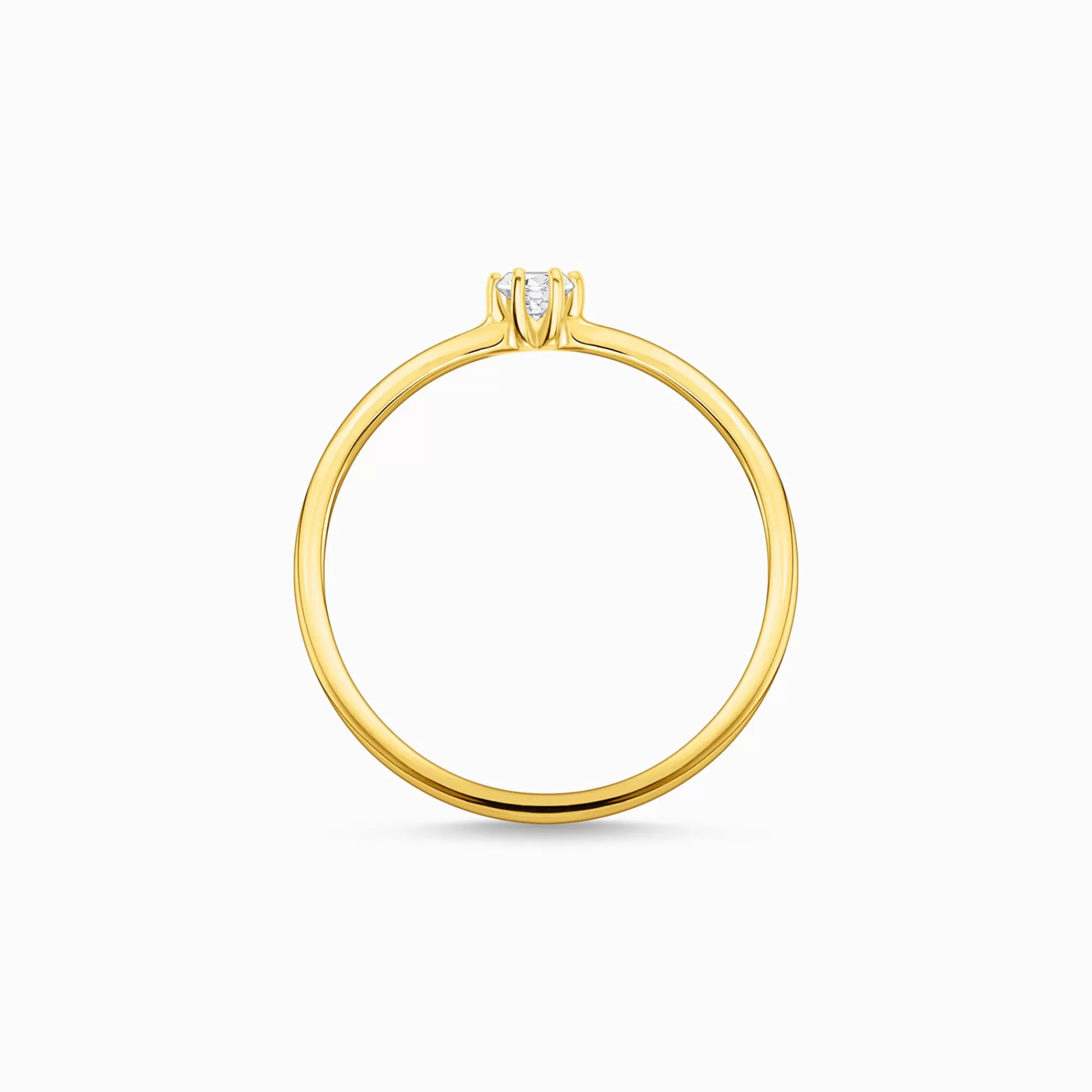 Fashion THOMAS SABO Bague pierre blanche or
