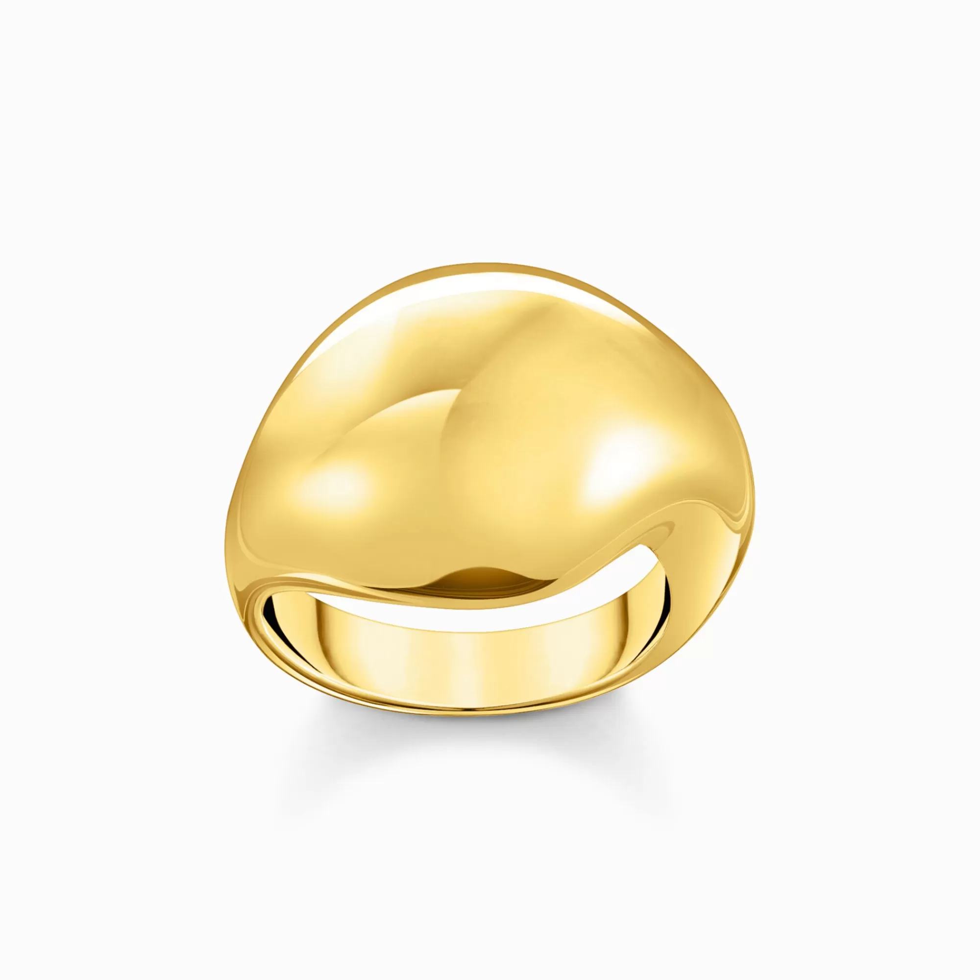 New THOMAS SABO Bague plaquée or en forme de goutte organique