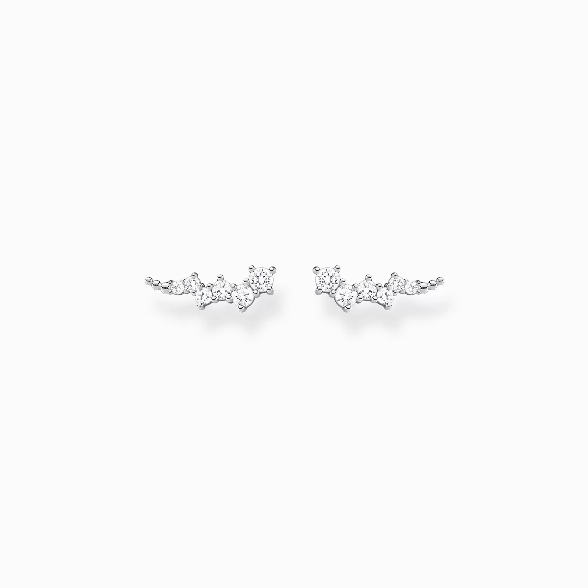 Hot THOMAS SABO Boucles d'oreilles grimpante pierres blanches argent