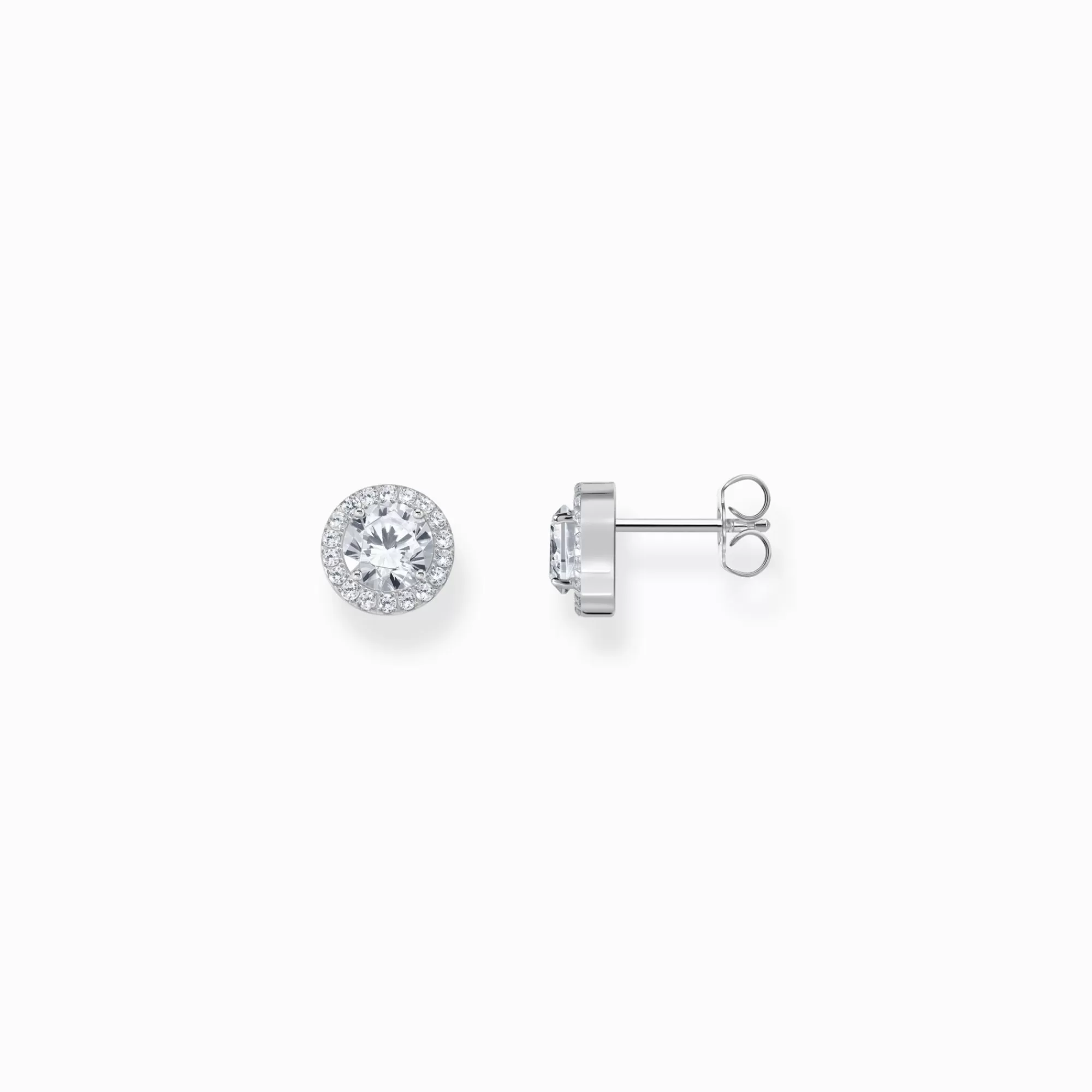 New THOMAS SABO Boucles d'oreilles halo en argent avec zircon blanc en taille brillant