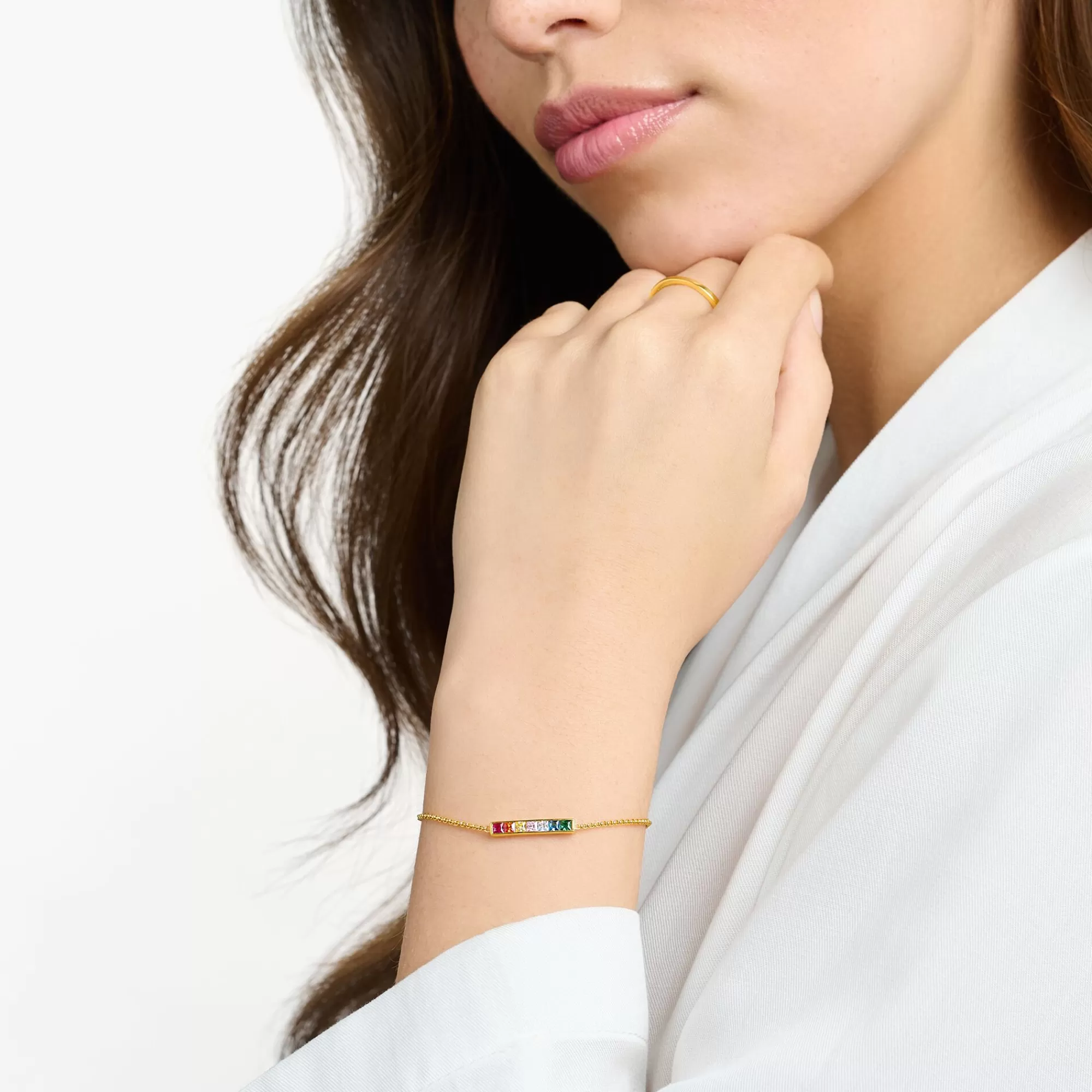 New THOMAS SABO Bracelet pierres colorées or