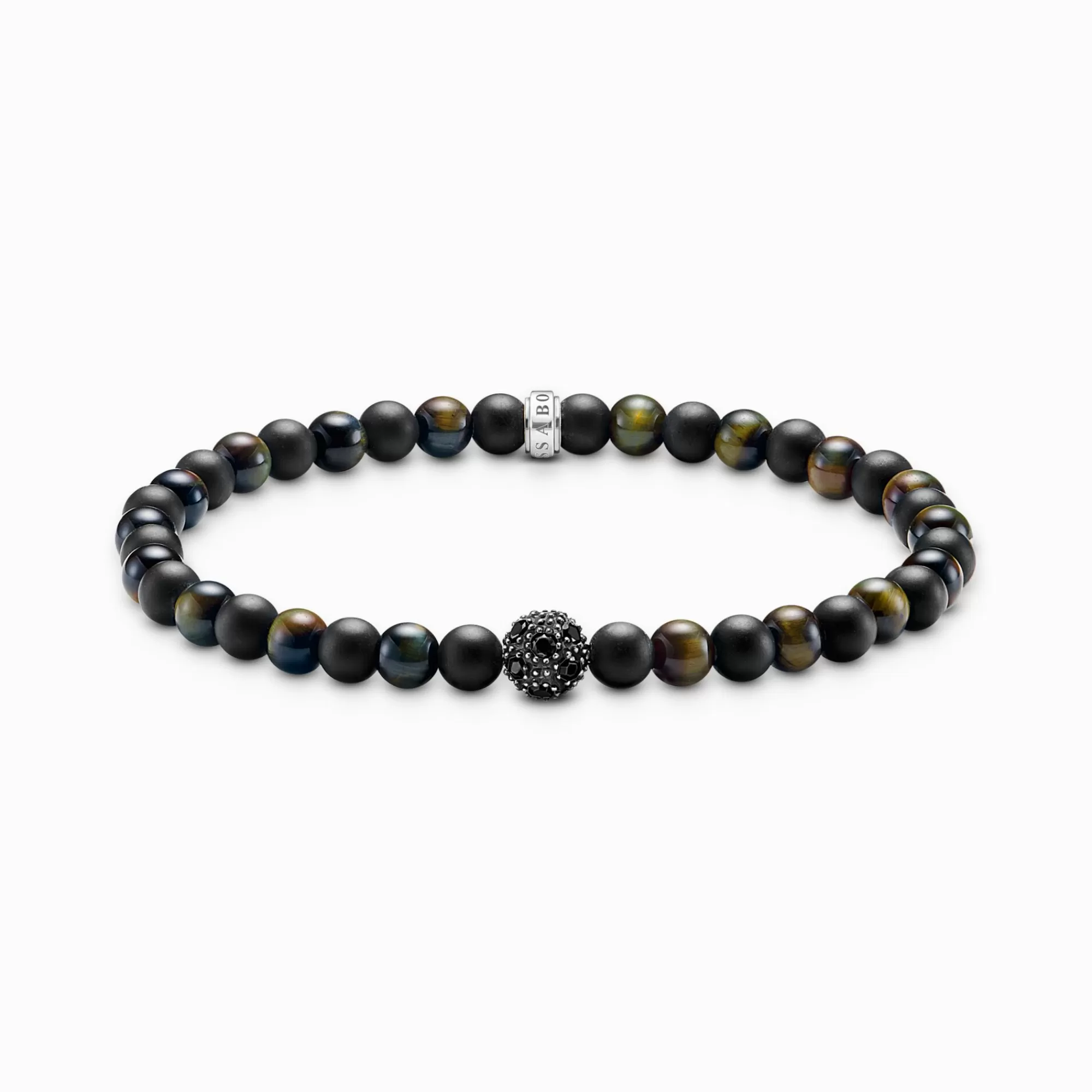 Flash Sale THOMAS SABO Bracelet talisman énergie positive en obsidienne et œil de tigre
