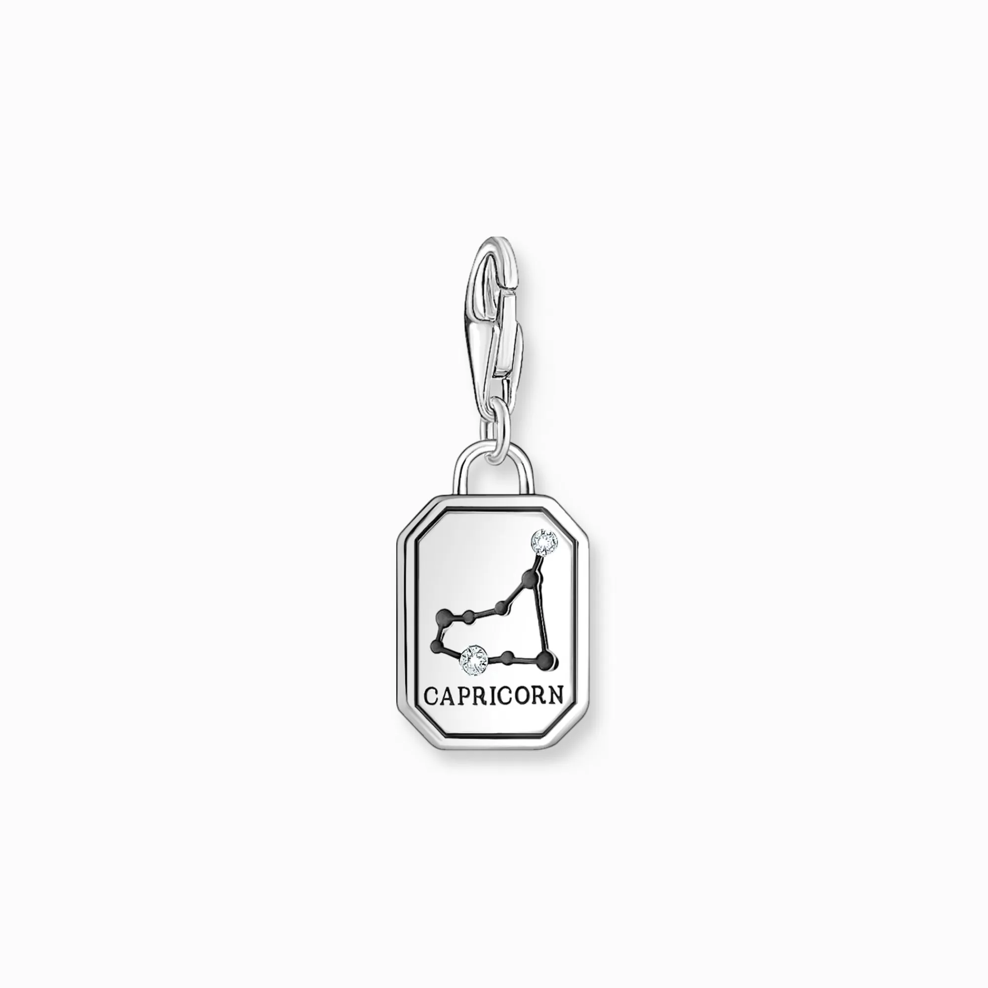 Hot THOMAS SABO Breloque Charm signe du zodiaque Capricorne en argent, ornée de pierres