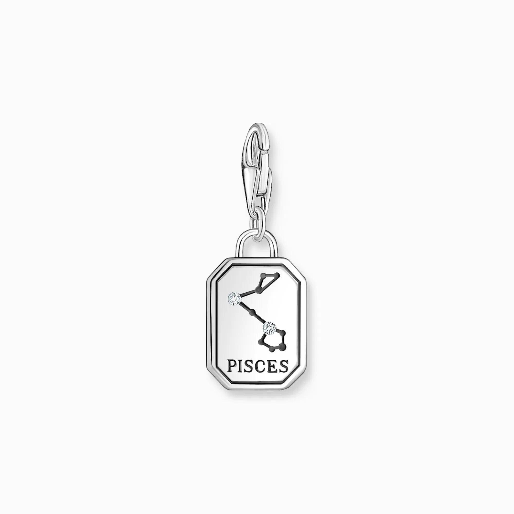 Flash Sale THOMAS SABO Breloque Charm signe du zodiaque Poisson en argent, ornée de pierres