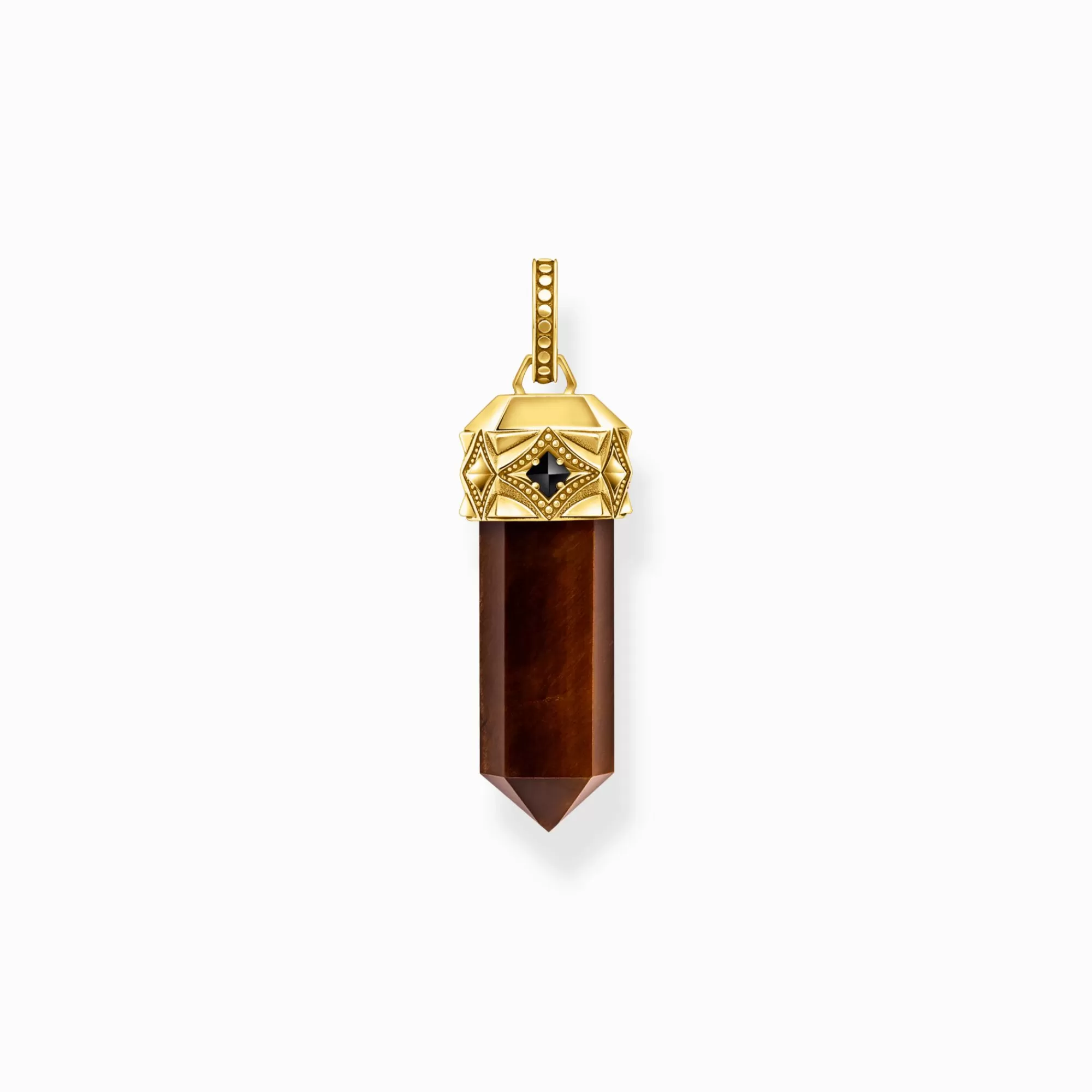 Flash Sale THOMAS SABO Breloque œil de tigre rouge en forme de cristal, plaquée or