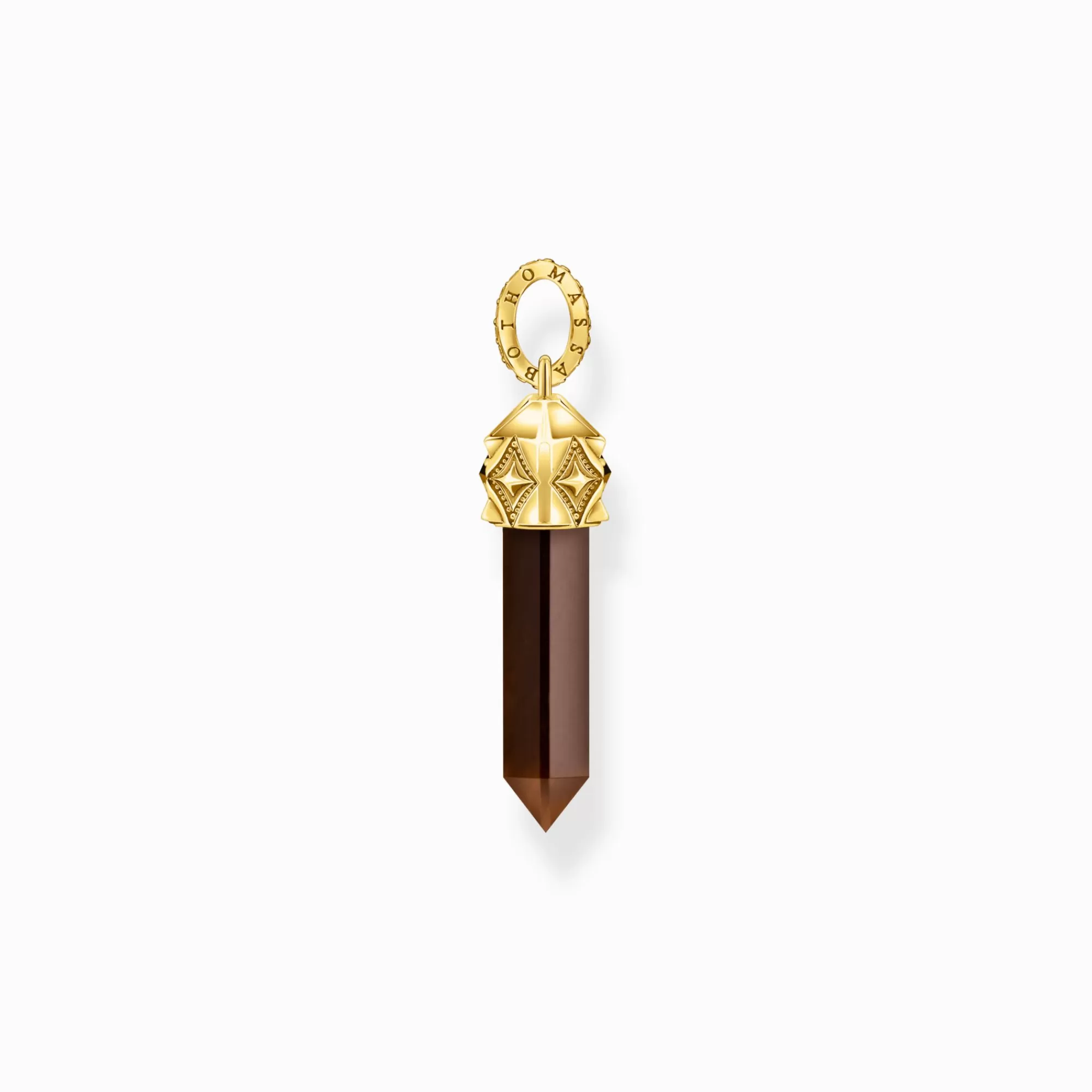 Flash Sale THOMAS SABO Breloque œil de tigre rouge en forme de cristal, plaquée or