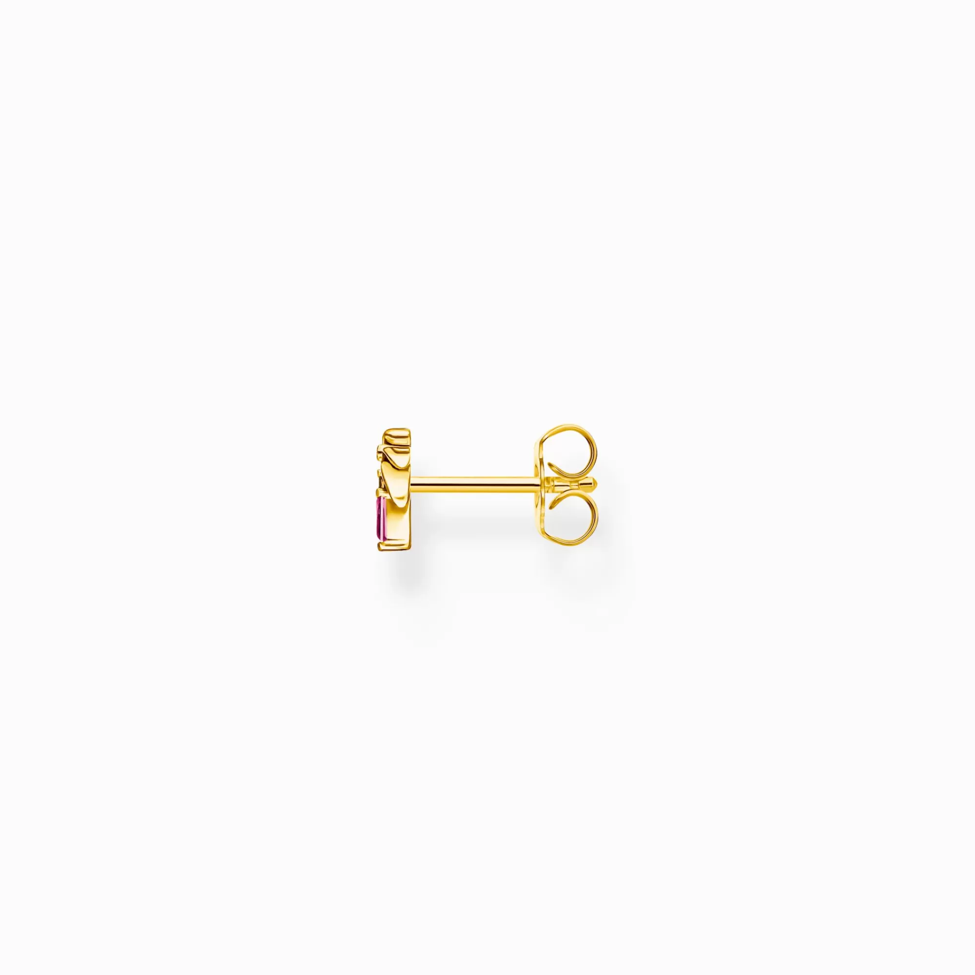 Hot THOMAS SABO Clou d’oreille individuel palmier orné de gemmes multicolores doré