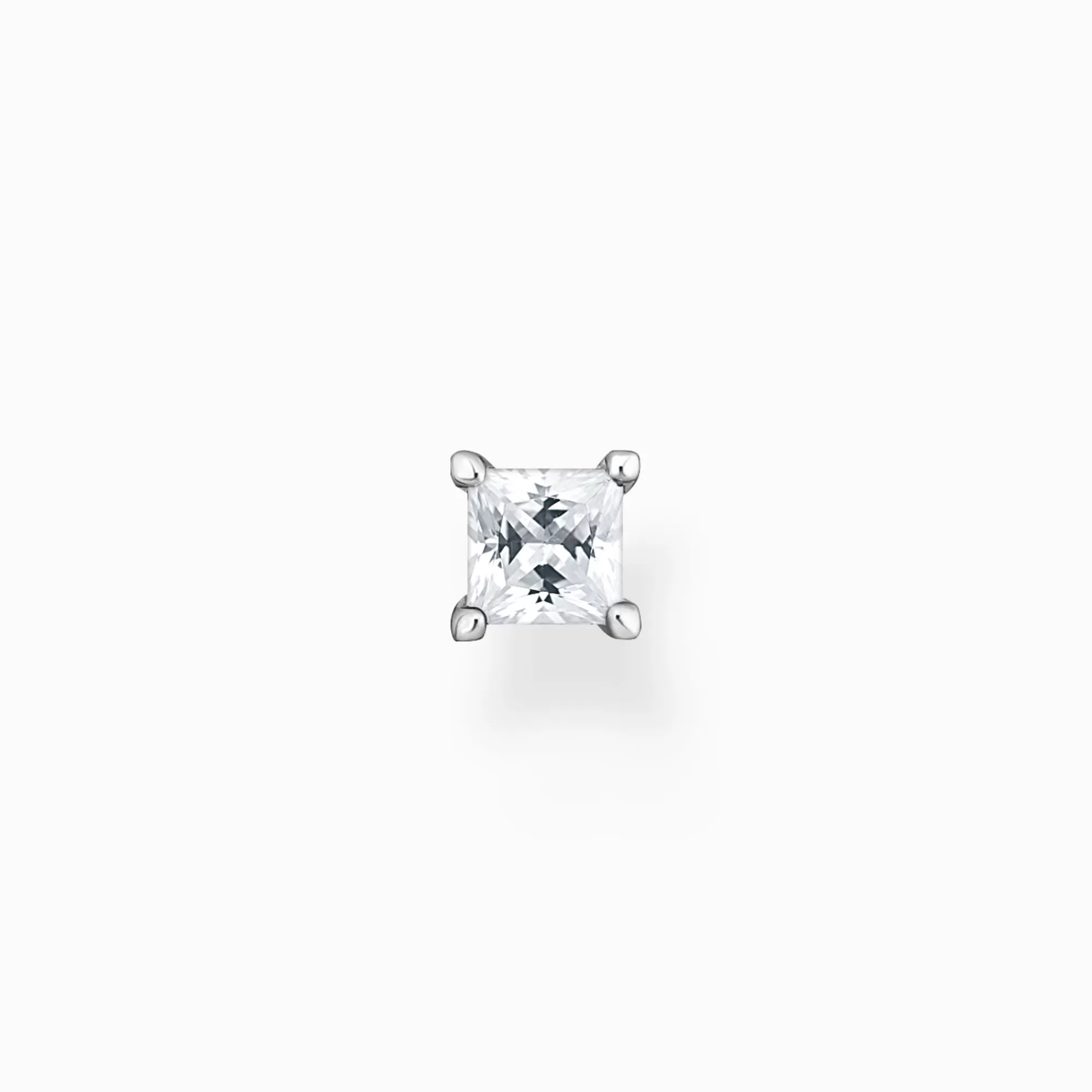 Hot THOMAS SABO Clou d'oreille unique avec pierre blanche argent