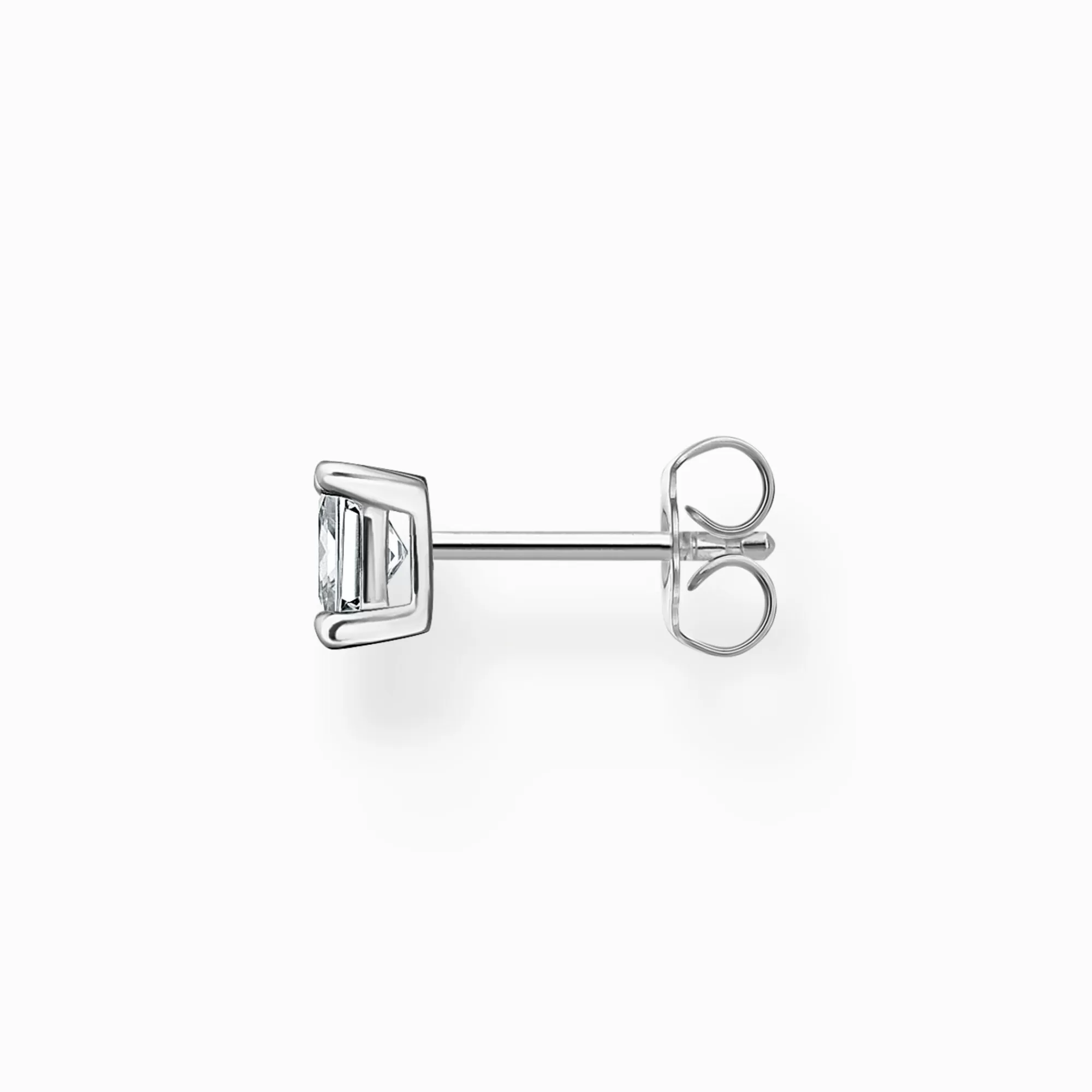 Hot THOMAS SABO Clou d'oreille unique avec pierre blanche argent