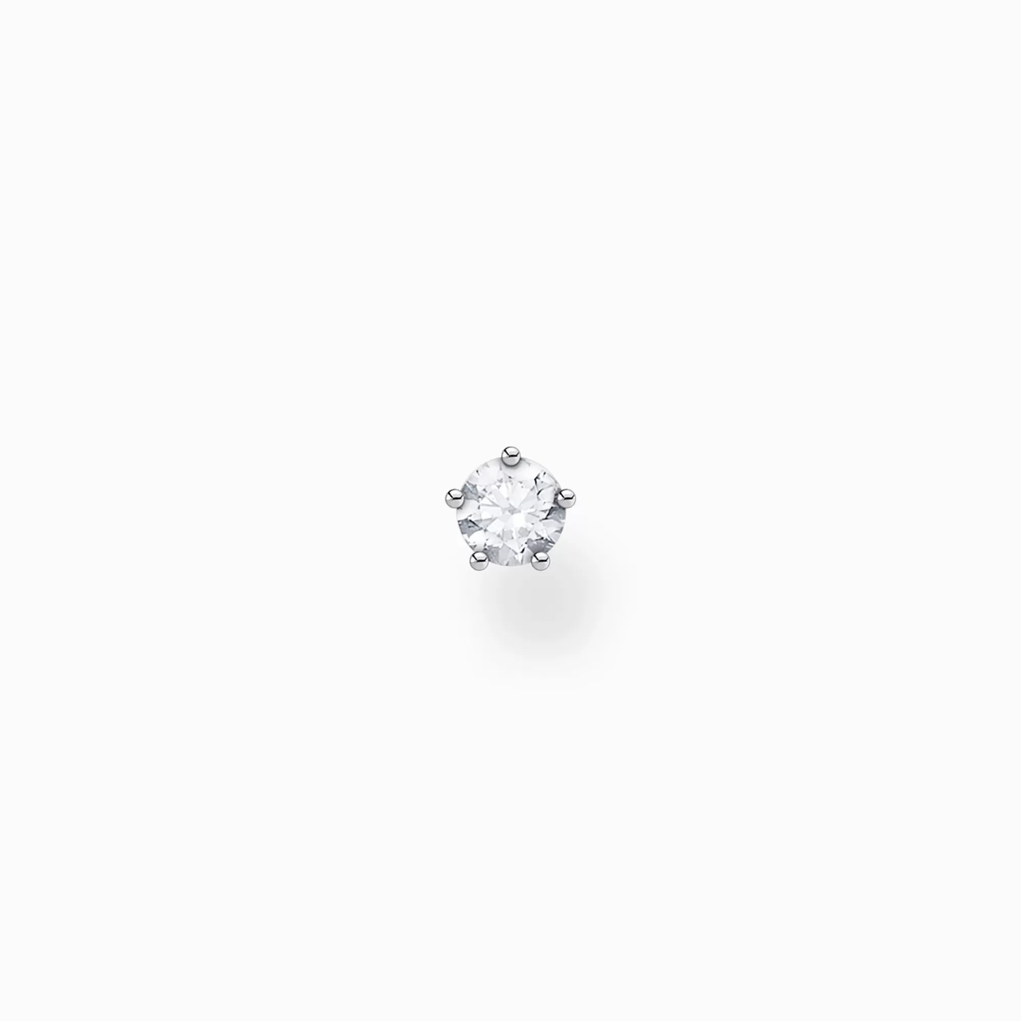 New THOMAS SABO Clou d'oreille unique pierre blanche argent