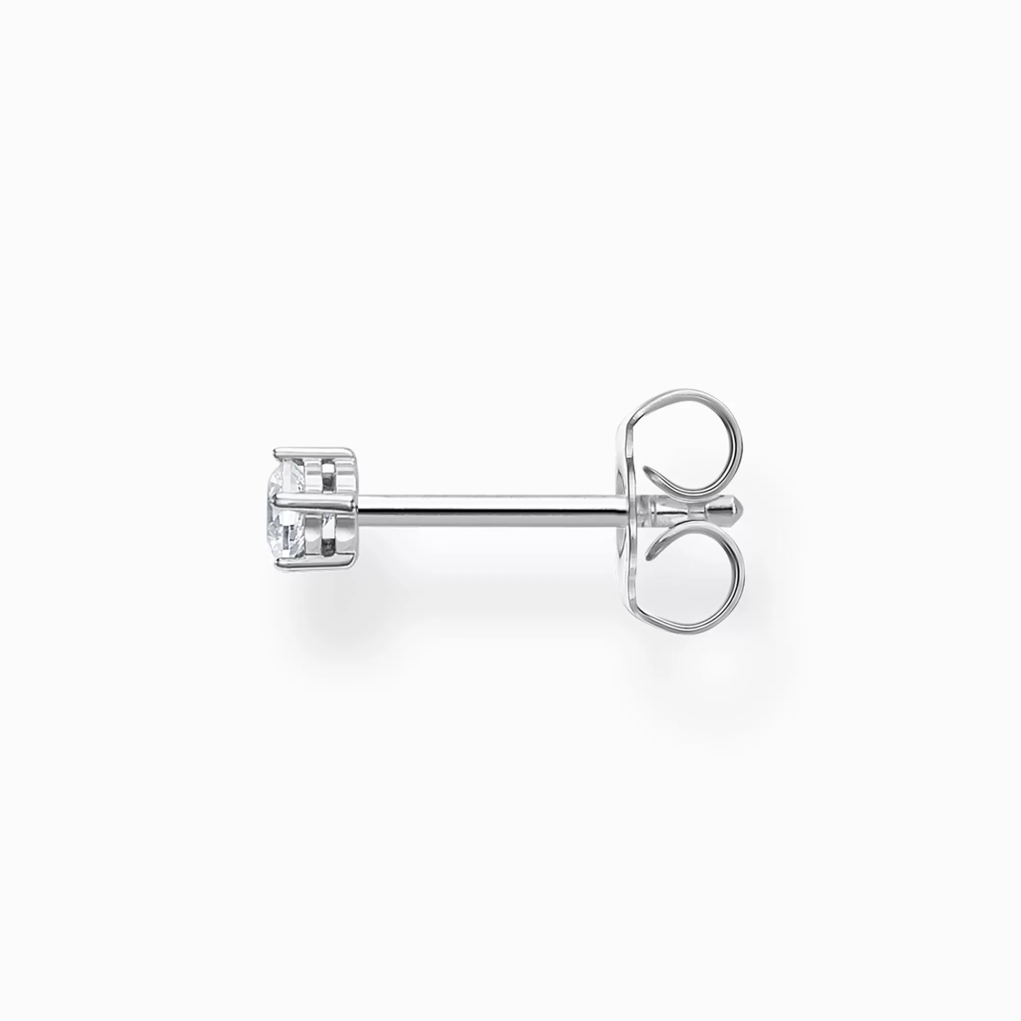 New THOMAS SABO Clou d'oreille unique pierre blanche argent