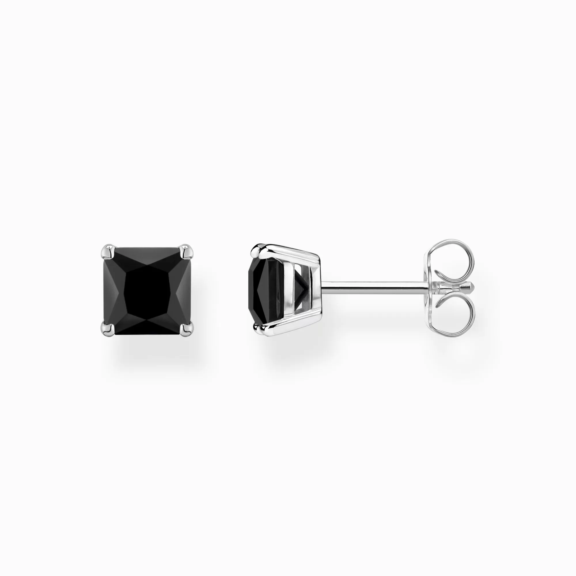 Fashion THOMAS SABO Clous d'oreilles avec pierre noires argent
