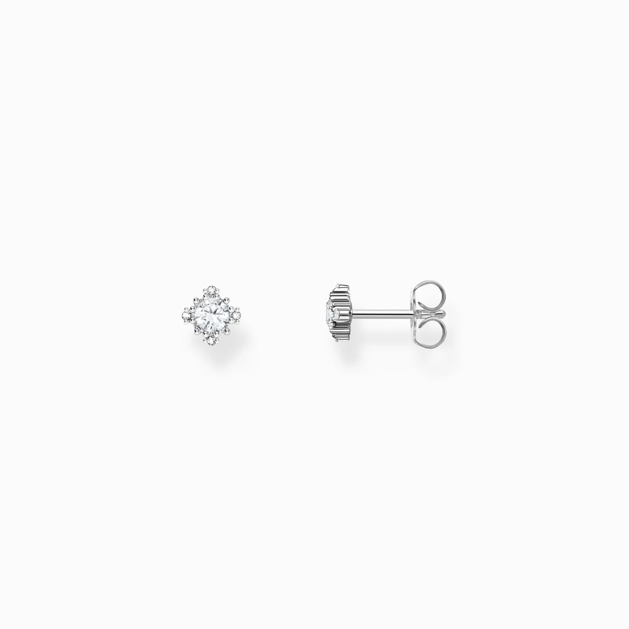 New THOMAS SABO Clous d'oreilles vintage en argent avec pierre blanche