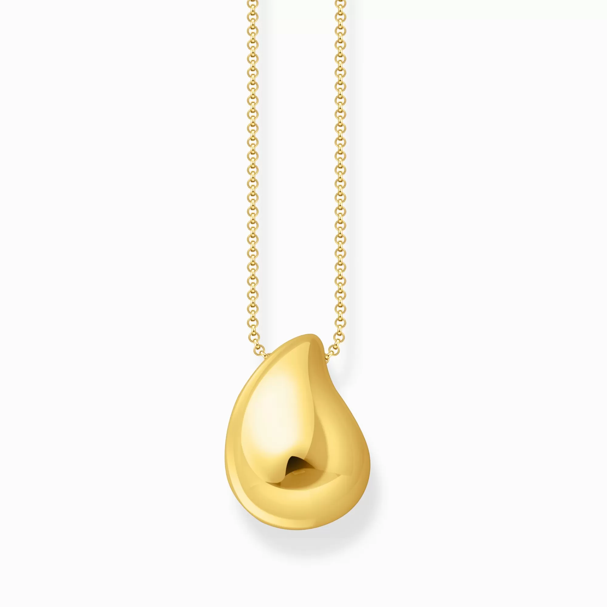 New THOMAS SABO Collier plaqué or avec pendentif en forme de goutte organique