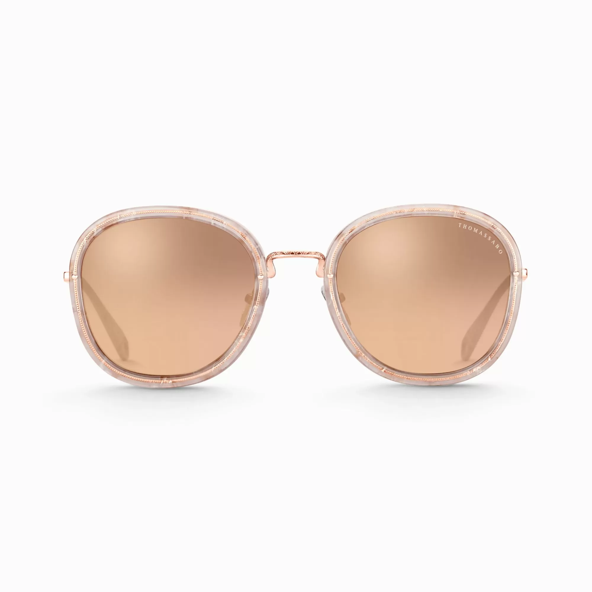 Fashion THOMAS SABO Lunettes de soleil Mia quadratiques rose effet miroir