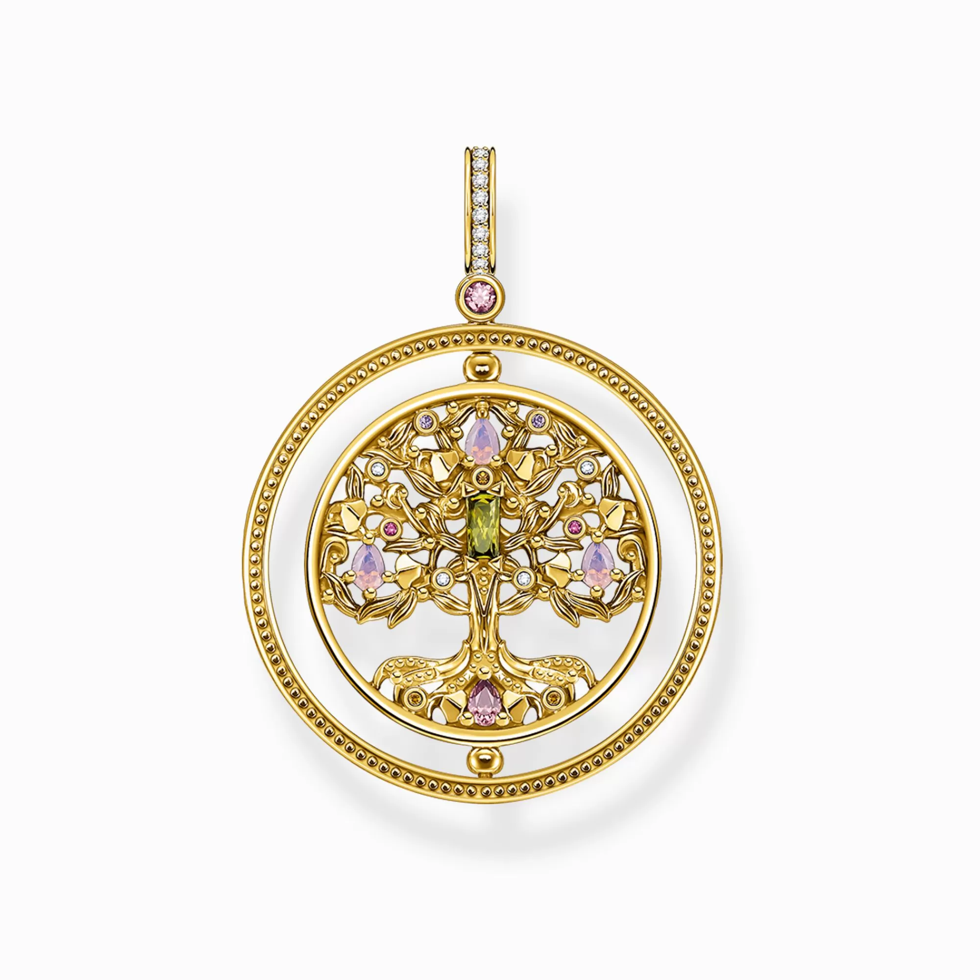 Flash Sale THOMAS SABO Pendentif arbre de l'amour or pierres multicolores