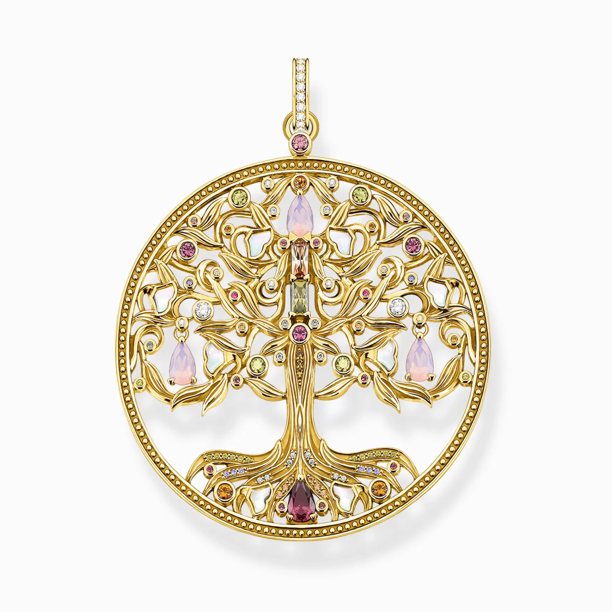 Flash Sale THOMAS SABO Pendentif arbre de l'amour or pierres multicolores