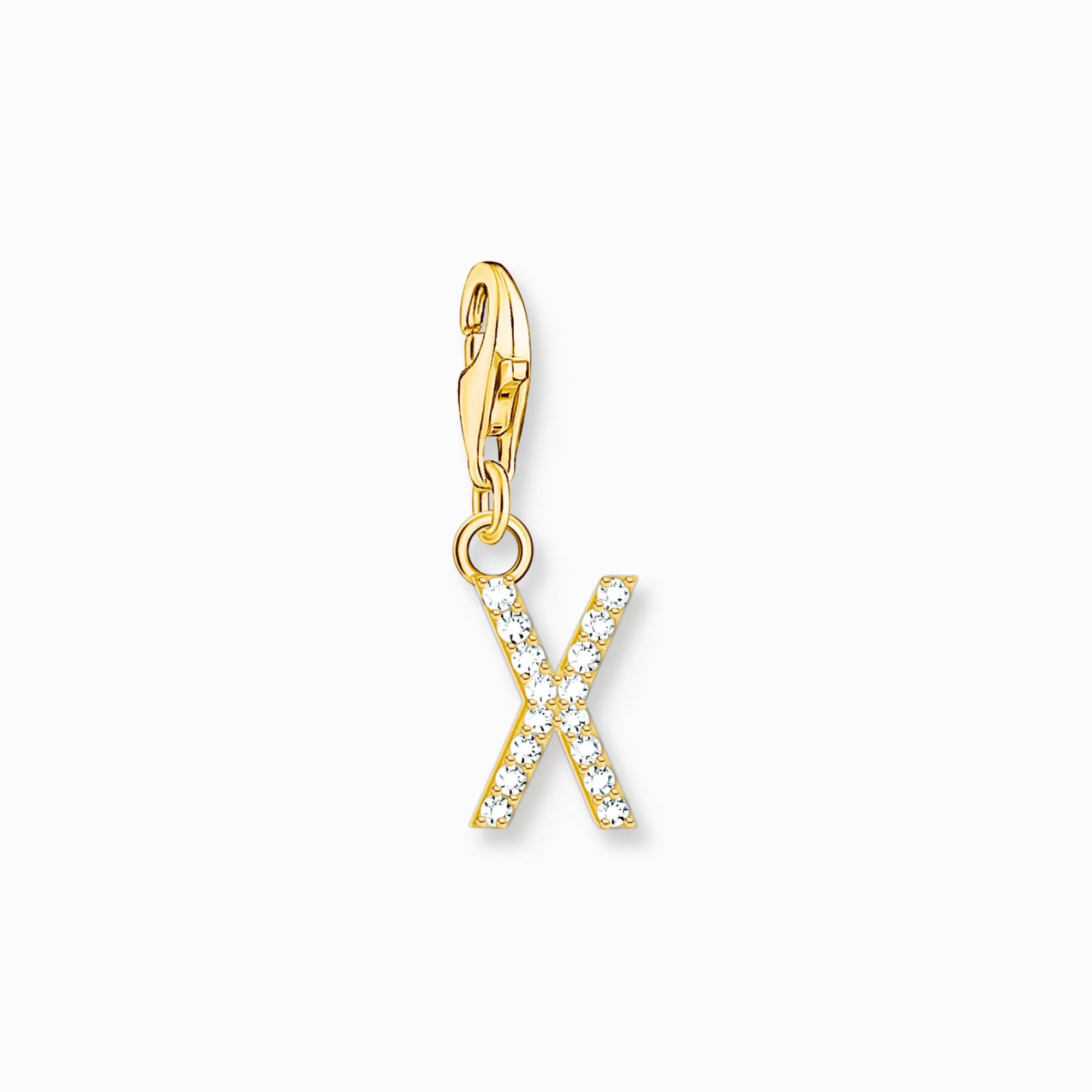 Flash Sale THOMAS SABO Pendentif Charm lettre X avec pierres blanches plaqué or