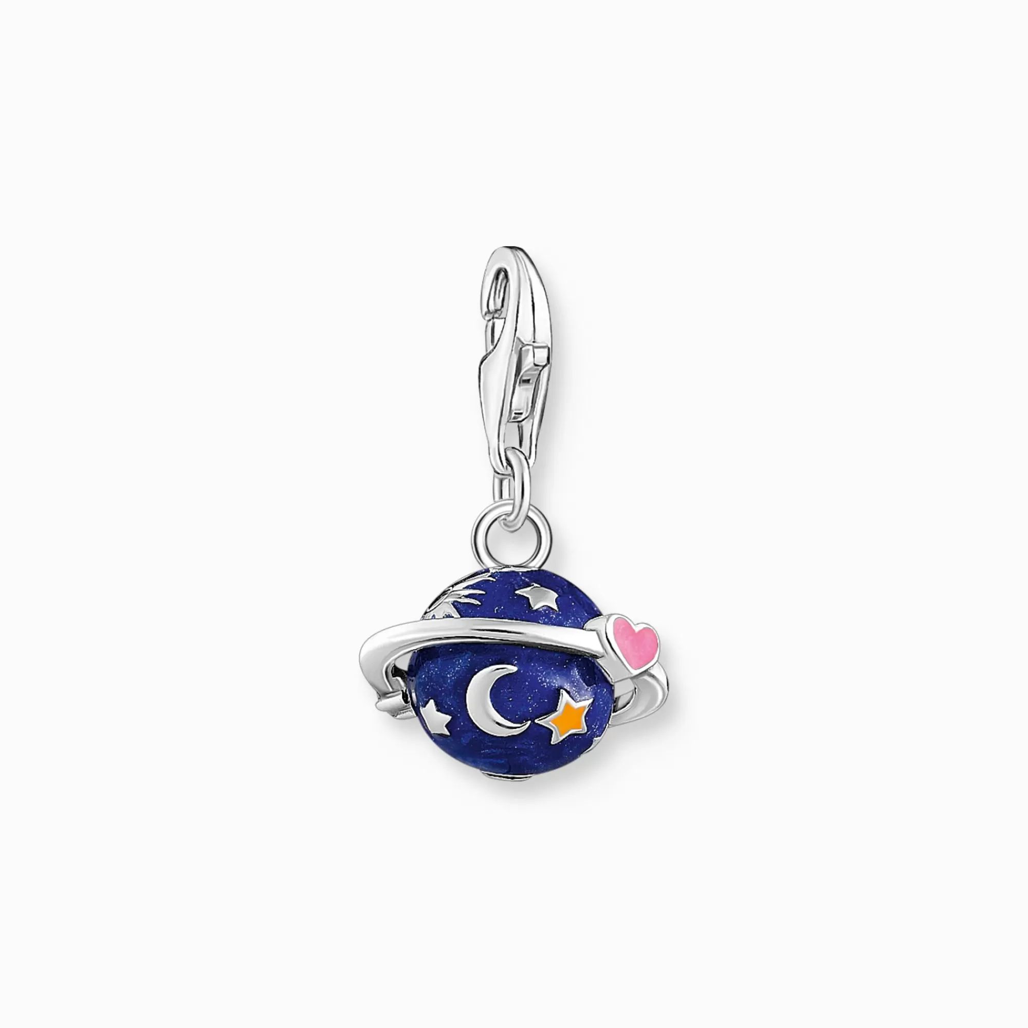 Hot THOMAS SABO Pendentif Charm Saturne orné d’émail à froid bleu foncé et rouge en argent