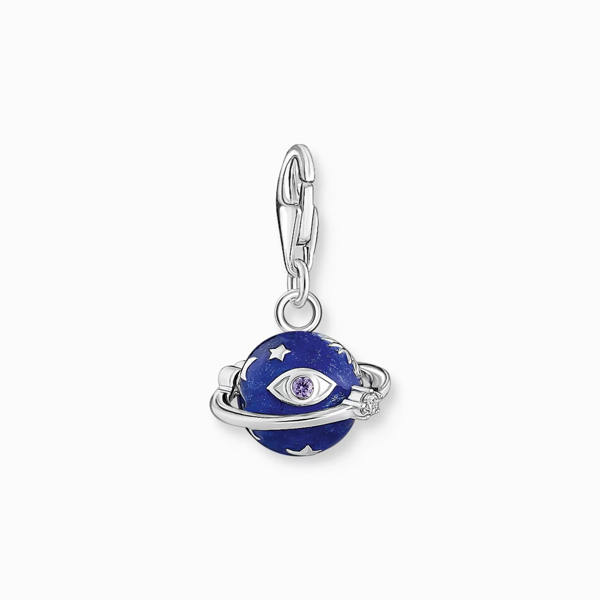 Hot THOMAS SABO Pendentif Charm Saturne orné d’émail à froid bleu foncé et rouge en argent