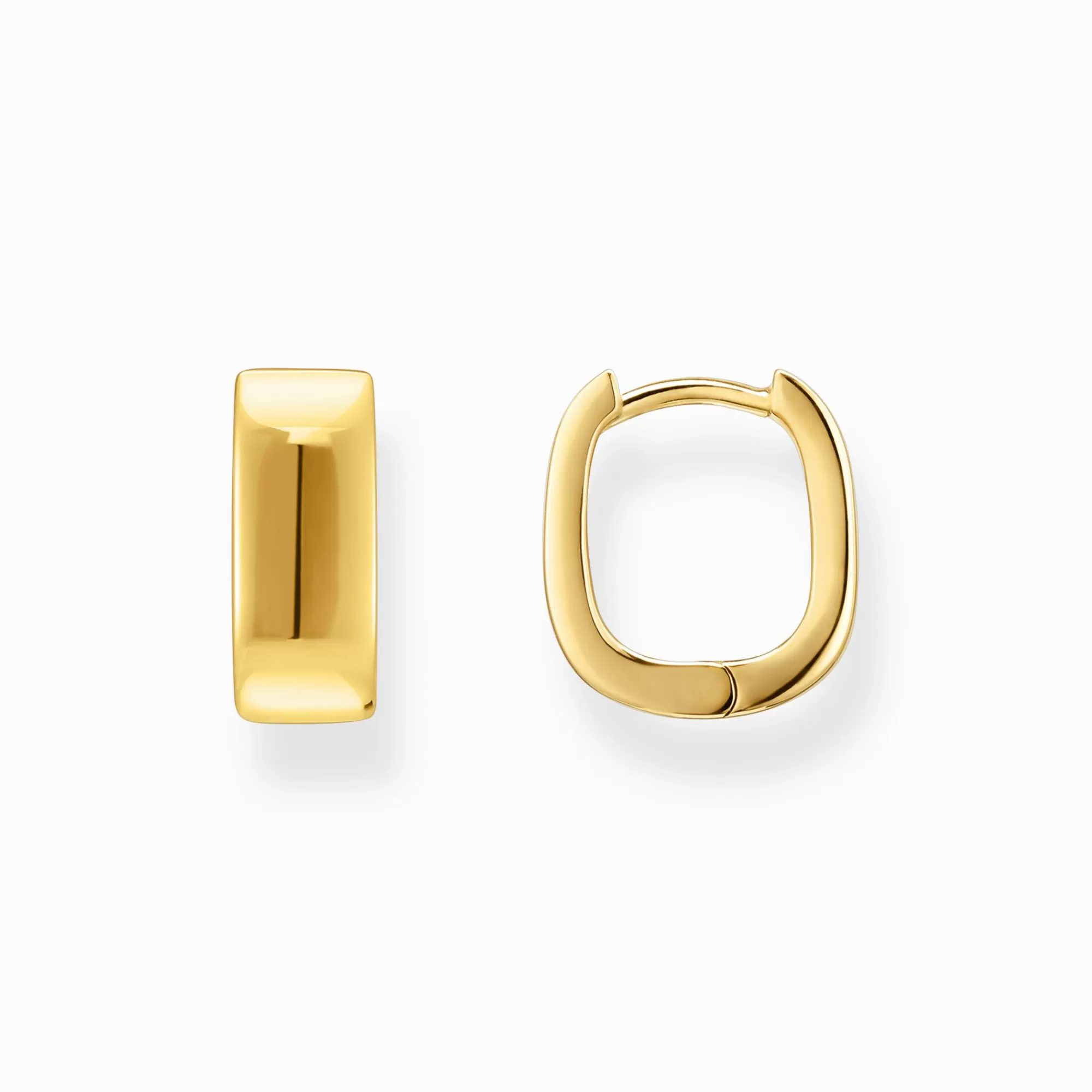 Fashion THOMAS SABO Petites boucles d'oreilles plaquées or de forme angulaire